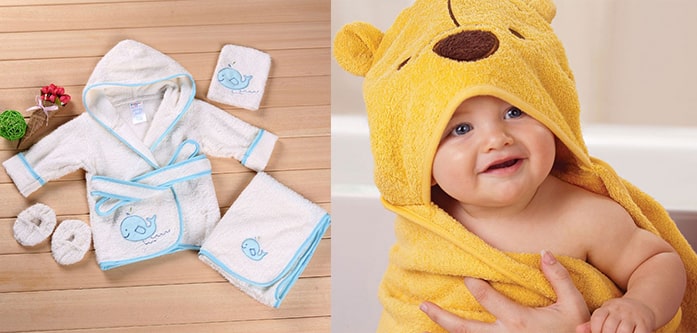 انواع حولههای کلاهدار، تن پوش و دورپیچ در تن کودک و نوزاد انواع حولههای کلاهدار، تن پوش و دورپیچ در تن کودک و نوزاد