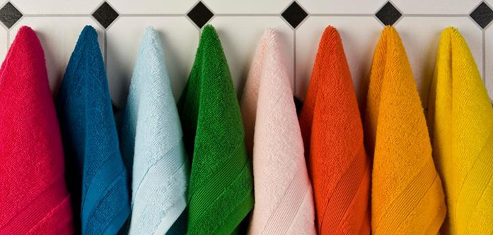 انتخاب رنگ حوله حمام