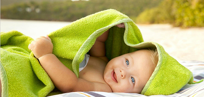 رعایت بهداشت حوله حمام کودک